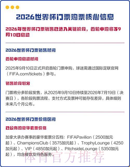 2026世界杯最佳购票应用程序推荐 2026世界杯最佳购票应用程序推荐